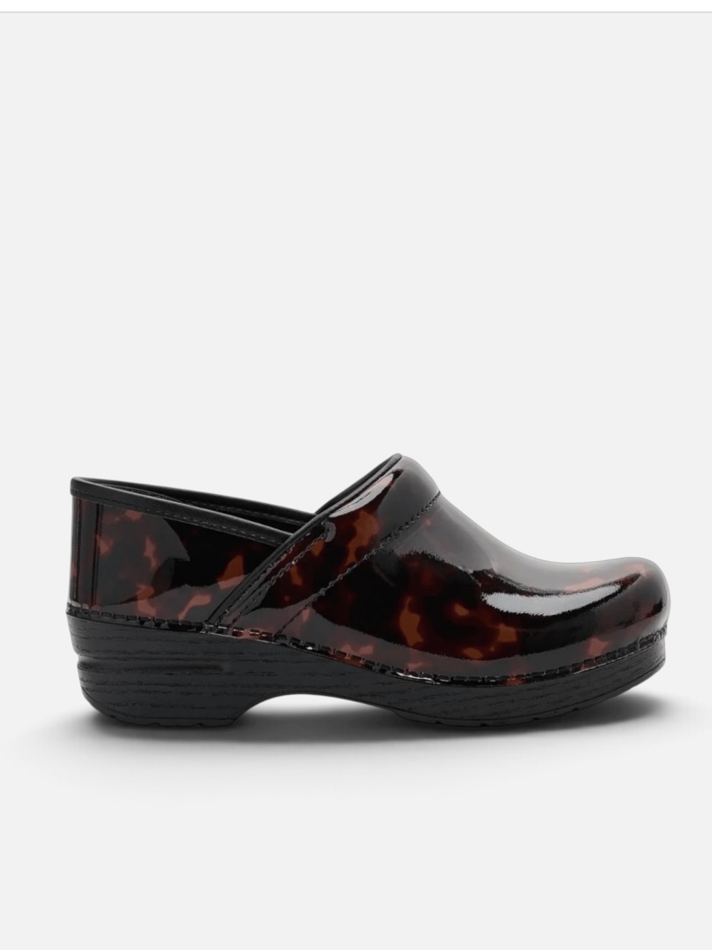 Dansko Patent Leather Professional Clog Tortoise Multi EU38